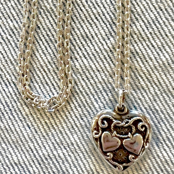 Vintage Highly Collectible Walter Lampl Sterling Heart Charm Necklace - Picture 7 of 12